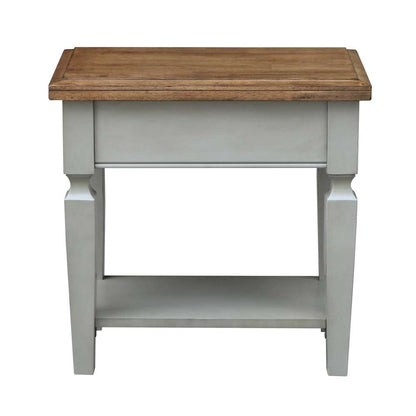 International Concepts - Vista Side Table in Hickory/Stone Finish - OT41-15E2 veiw 3