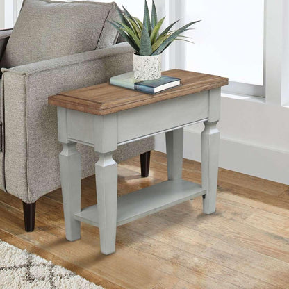 International Concepts - Vista Side Table in Hickory/Stone Finish - OT41-15E2 veiw 4