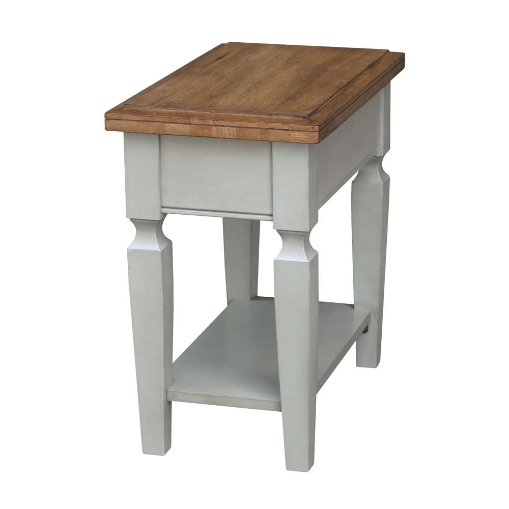 International Concepts - Vista Side Table in Hickory/Stone Finish - OT41-15E2 veiw 5