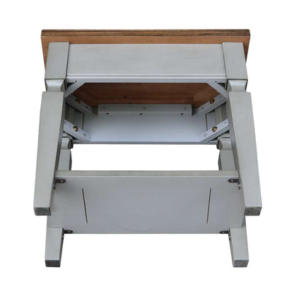 International Concepts - Vista Side Table in Hickory/Stone Finish - OT41-15E2 veiw 6