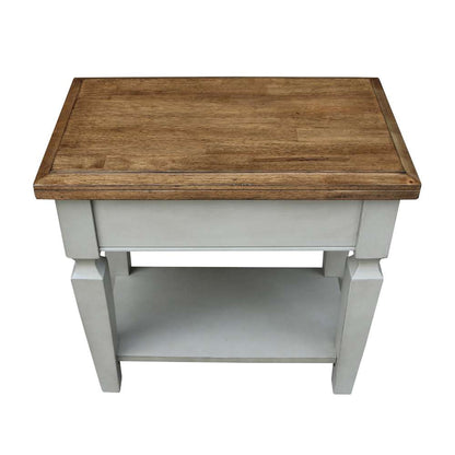 International Concepts - Vista Side Table in Hickory/Stone Finish - OT41-15E2 veiw 7
