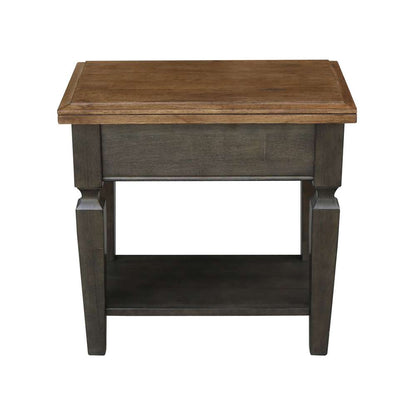 International Concepts - Vista Side Table in Hickory/Washed Coal Finish - OT45-15E2 veiw 3