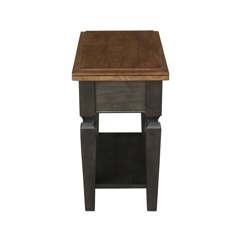 International Concepts - Vista Side Table in Hickory/Washed Coal Finish - OT45-15E2 veiw 6