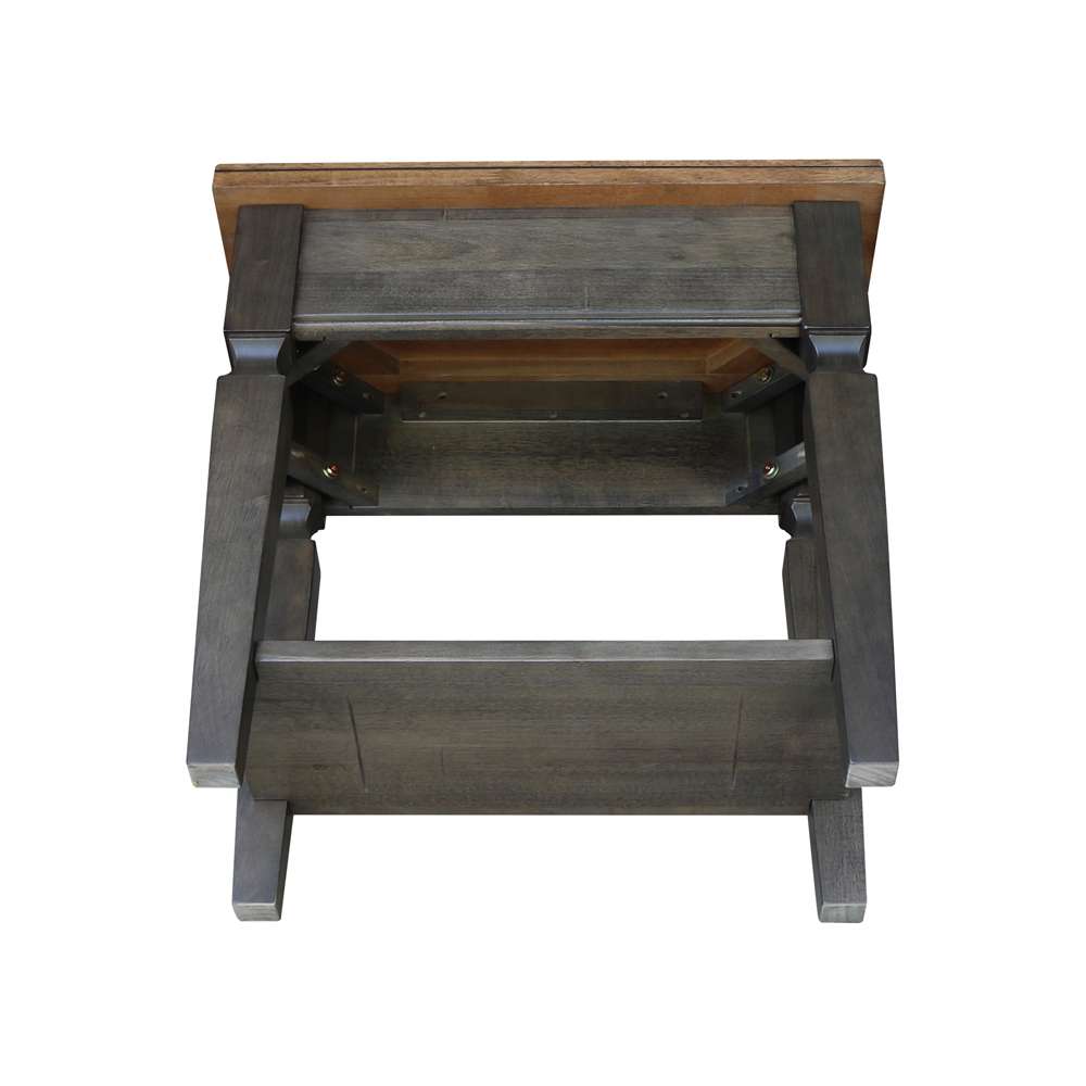 International Concepts - Vista Side Table in Hickory/Washed Coal Finish - OT45-15E2 veiw 7