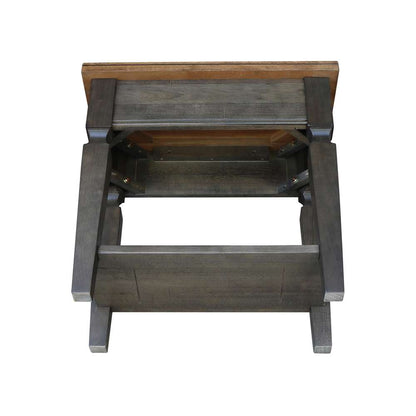 International Concepts - Vista Side Table in Hickory/Washed Coal Finish - OT45-15E2 veiw 7