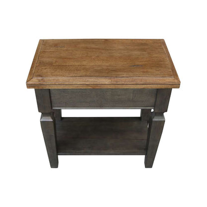 International Concepts - Vista Side Table in Hickory/Washed Coal Finish - OT45-15E2 veiw 8