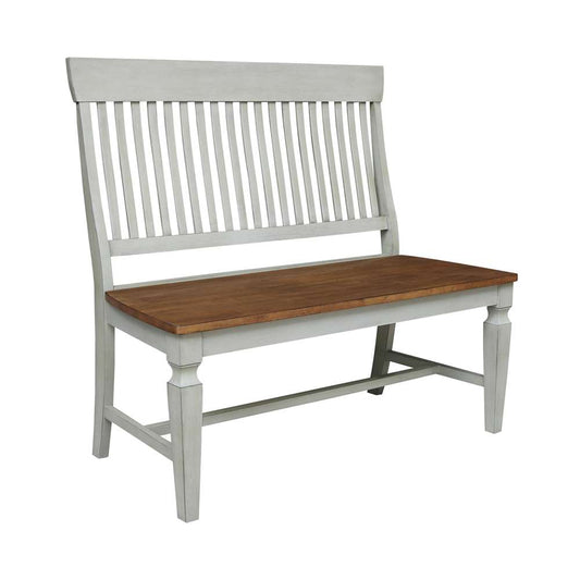 International Concepts - Vista Slatback Bench in Hickory/Stone Finish - BE41-65 veiw 1