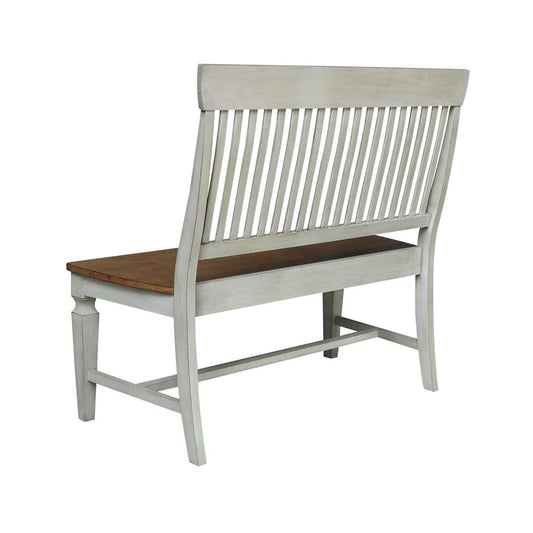 International Concepts - Vista Slatback Bench in Hickory/Stone Finish - BE41-65 veiw 2