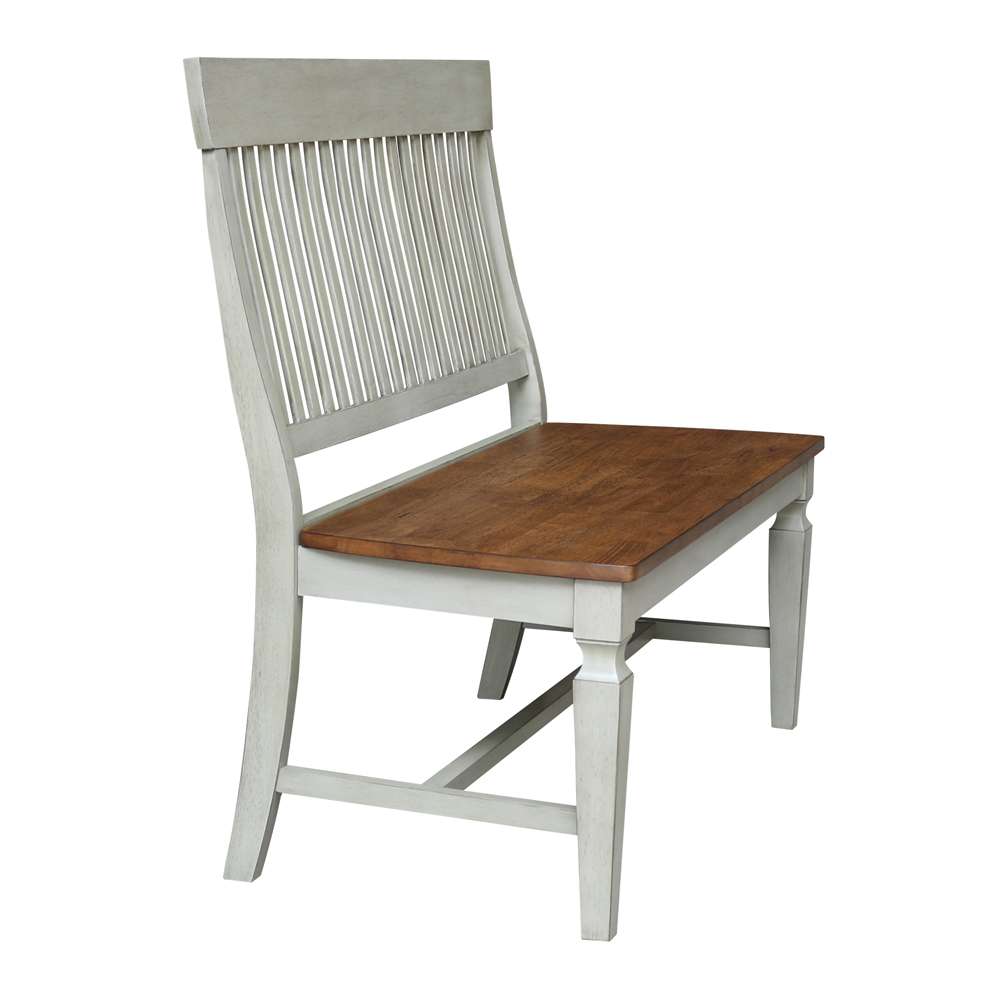 International Concepts - Vista Slatback Bench in Hickory/Stone Finish - BE41-65 veiw 6