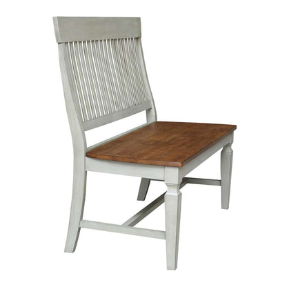 International Concepts - Vista Slatback Bench in Hickory/Stone Finish - BE41-65 veiw 6