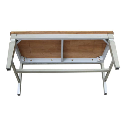 International Concepts - Vista Slatback Bench in Hickory/Stone Finish - BE41-65 veiw 7