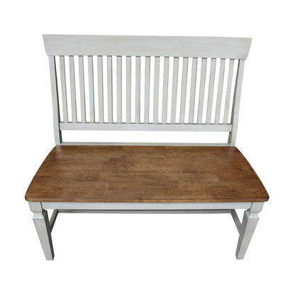 International Concepts - Vista Slatback Bench in Hickory/Stone Finish - BE41-65 veiw 8