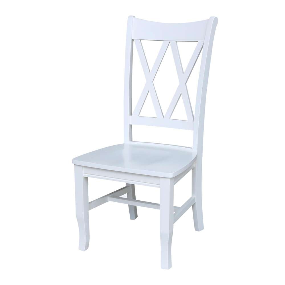 International Concepts - White Double XX Chair in White Finish (Set of 2) - C08-220P veiw 1