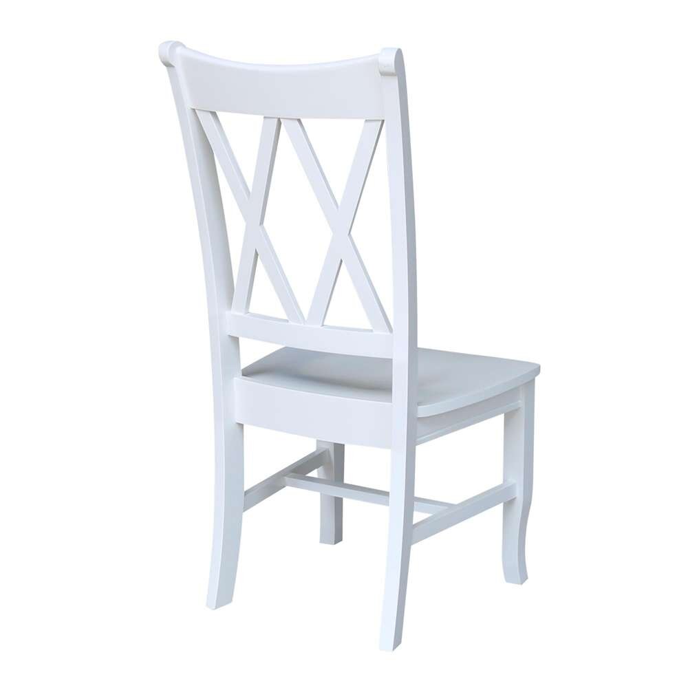 International Concepts - White Double XX Chair in White Finish (Set of 2) - C08-220P veiw 2