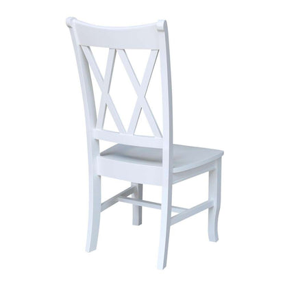 International Concepts - White Double XX Chair in White Finish (Set of 2) - C08-220P veiw 2