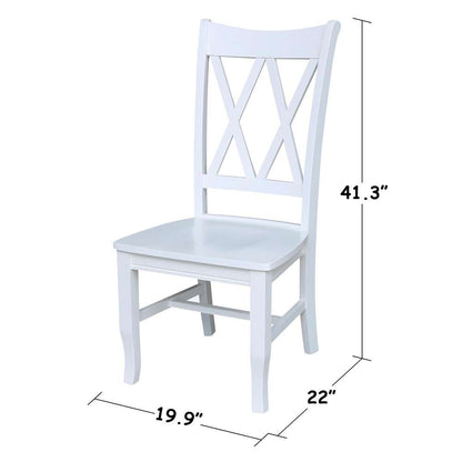 International Concepts - White Double XX Chair in White Finish (Set of 2) - C08-220P veiw 3
