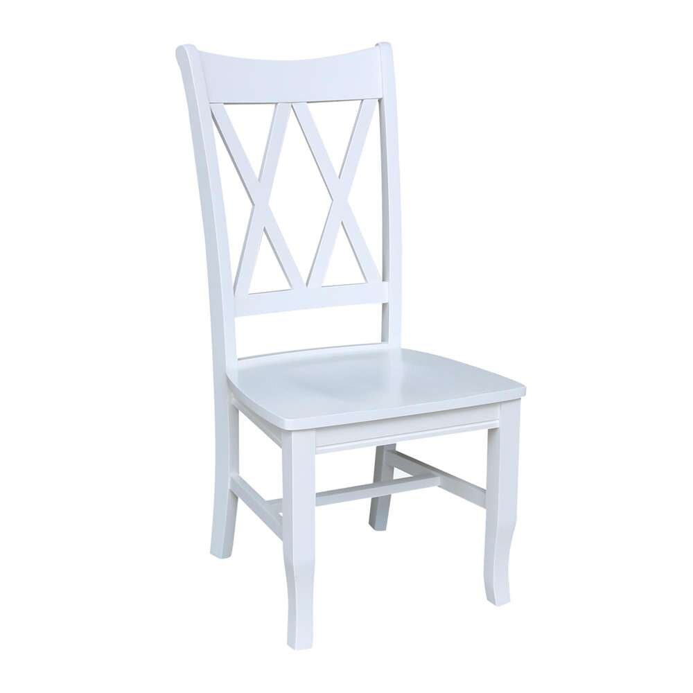 International Concepts - White Double XX Chair in White Finish (Set of 2) - C08-220P veiw 4