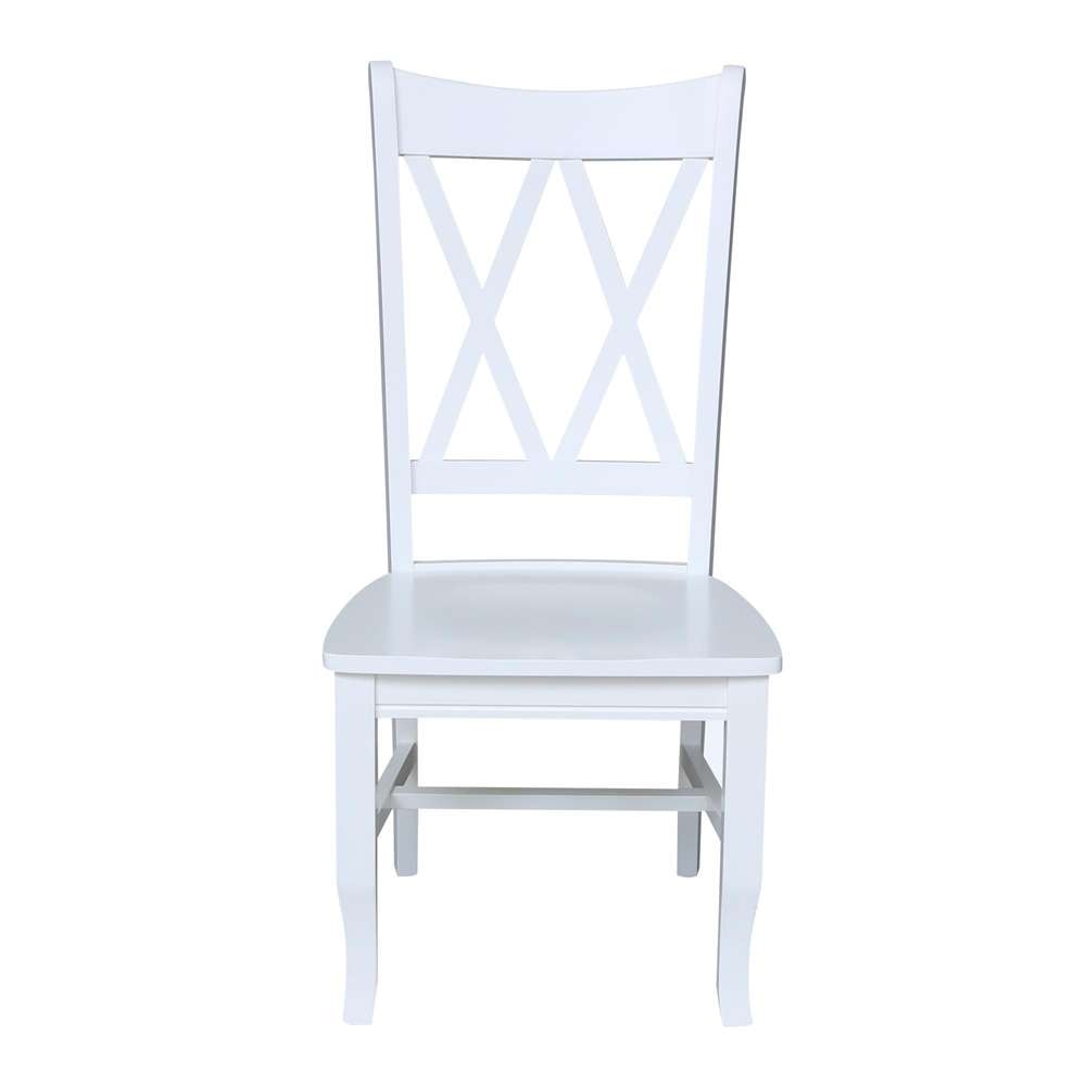International Concepts - White Double XX Chair in White Finish (Set of 2) - C08-220P veiw 6