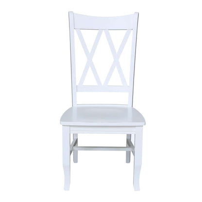 International Concepts - White Double XX Chair in White Finish (Set of 2) - C08-220P veiw 6