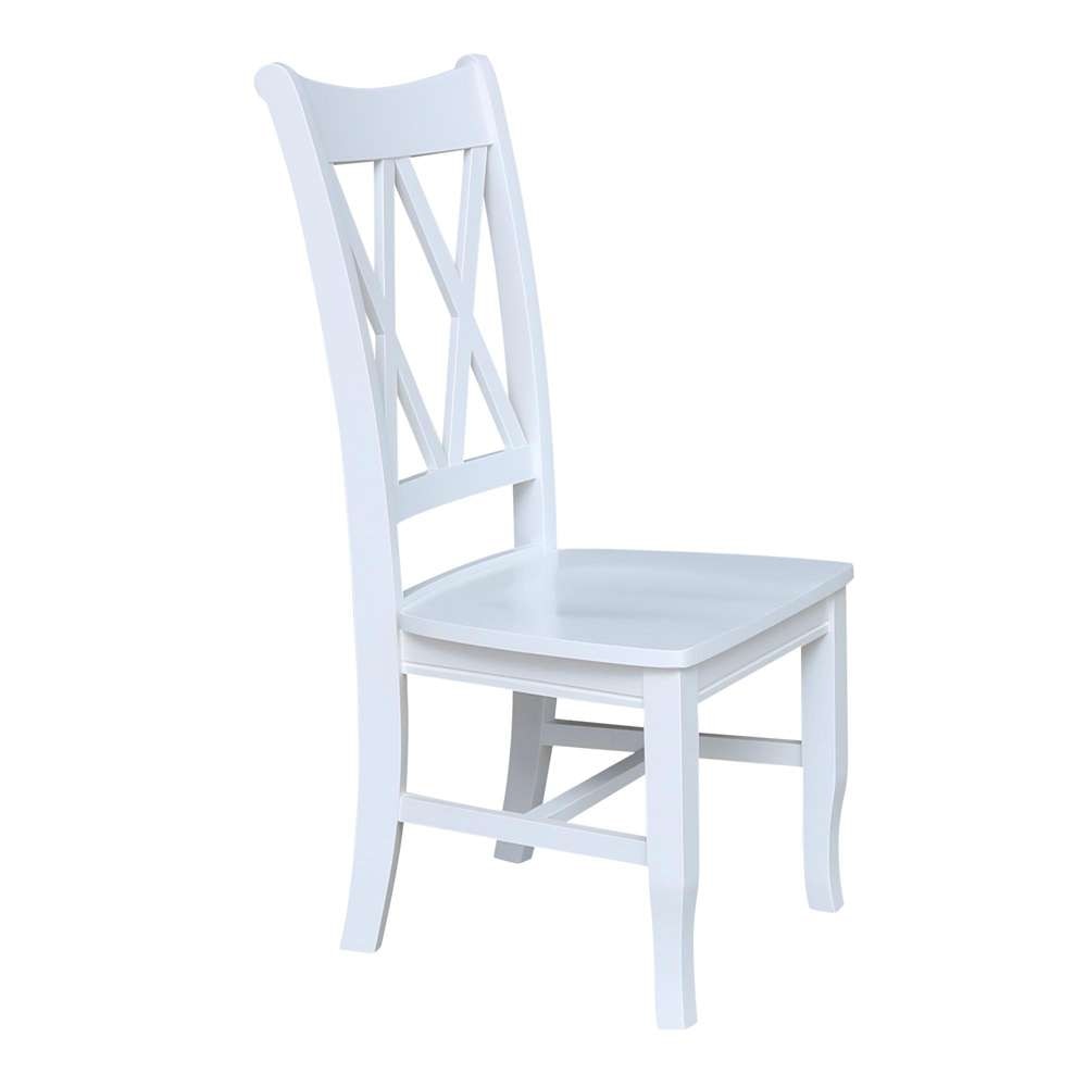 International Concepts - White Double XX Chair in White Finish (Set of 2) - C08-220P veiw 7