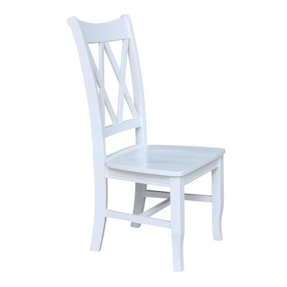 International Concepts - White Double XX Chair in White Finish (Set of 2) - C08-220P veiw 7
