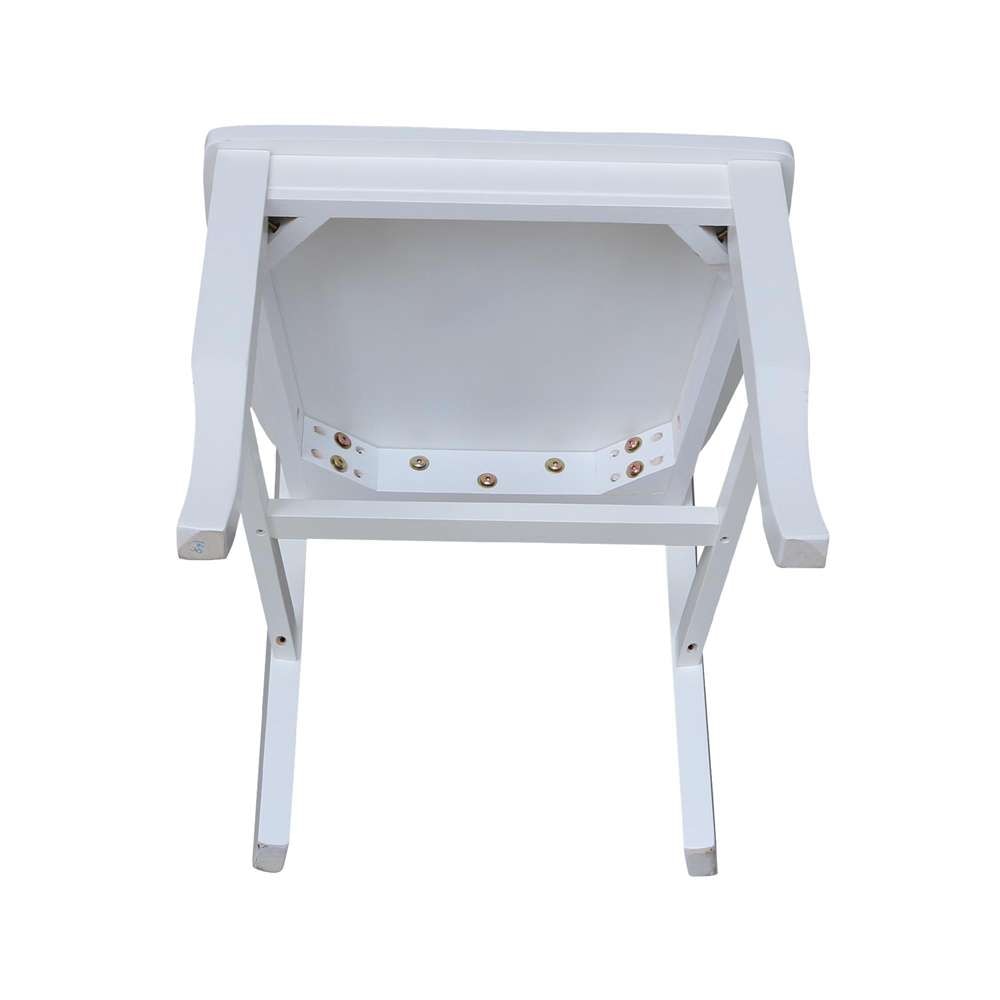 International Concepts - White Double XX Chair in White Finish (Set of 2) - C08-220P veiw 8