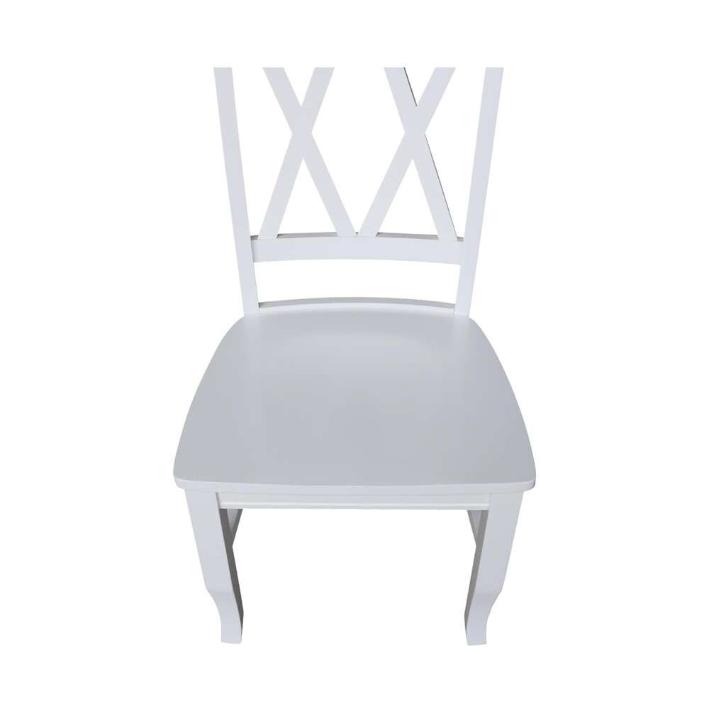 International Concepts - White Double XX Chair in White Finish (Set of 2) - C08-220P veiw 9