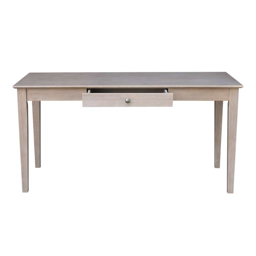 International Concepts - Writing Desk with Drawer - Large in Washed Gray Taupe Finish - OF09-42 veiw 4