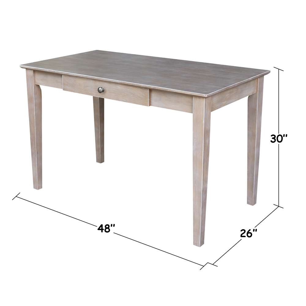 International Concepts - Writing Desk with Drawer in Washed Gray Taupe Finish - OF09-41 veiw 3