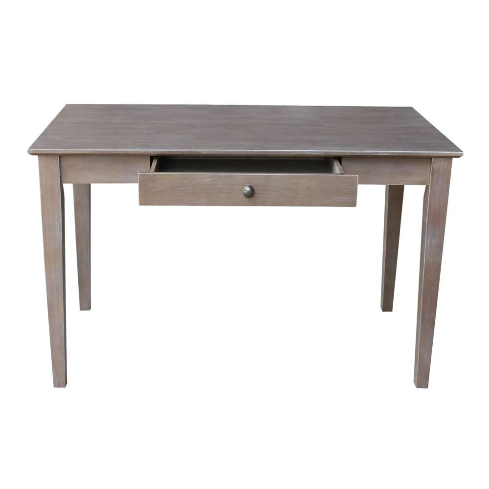 International Concepts - Writing Desk with Drawer in Washed Gray Taupe Finish - OF09-41 veiw 4