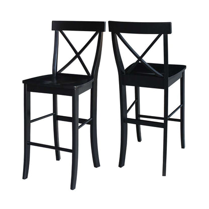 International Concepts - X-Back Bar Height Stool - 30inSH in Black Finish - S46-6133 veiw 5
