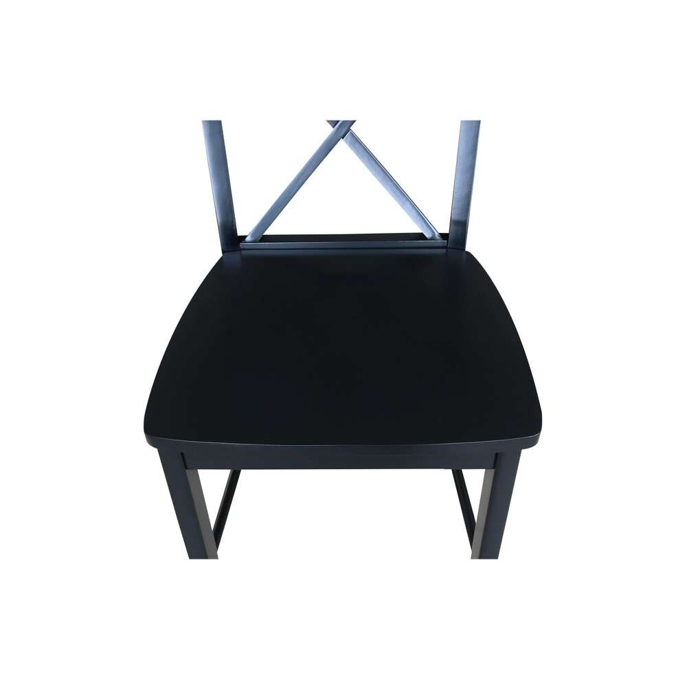 International Concepts - X-Back Bar Height Stool - 30inSH in Black Finish - S46-6133 veiw 10