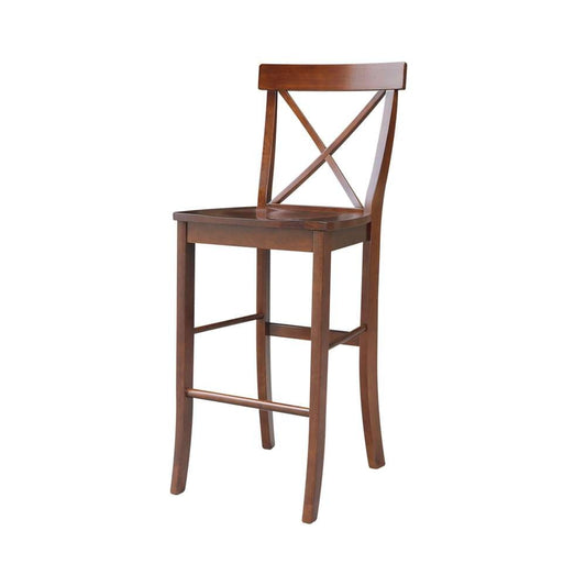 International Concepts - X-Back Bar Height Stool - 30inSH in Espresso Finish - S581-6133 veiw 1