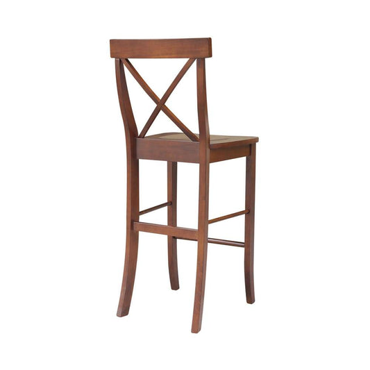 International Concepts - X-Back Bar Height Stool - 30inSH in Espresso Finish - S581-6133 veiw 2