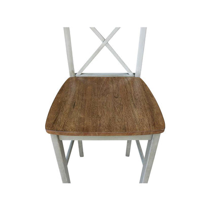 International Concepts - X-Back Bar Height Stool - 30inSH in Hickory/Stone Finish - S41-6133 veiw 9