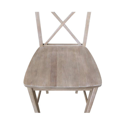 International Concepts - X-Back Bar Height Stool - 30inSH in Washed Gray Taupe Finish - S09-6133 veiw 9