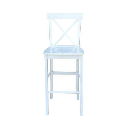International Concepts - X-Back Bar Height Stool - 30inSH in White Finish - S08-6133 veiw 6