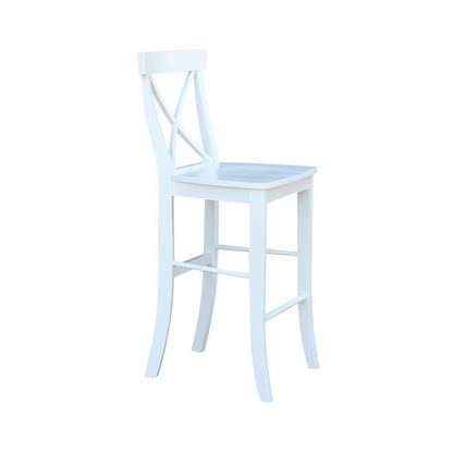 International Concepts - X-Back Bar Height Stool - 30inSH in White Finish - S08-6133 veiw 7