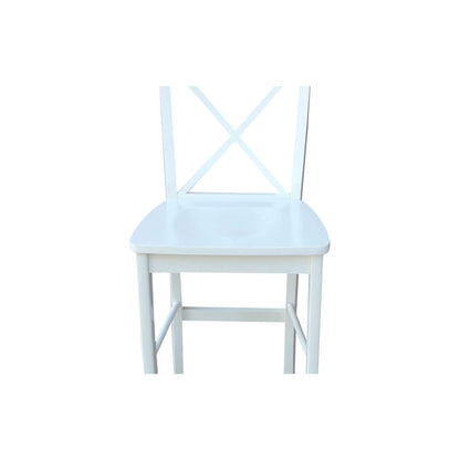 International Concepts - X-Back Bar Height Stool - 30inSH in White Finish - S08-6133 veiw 10