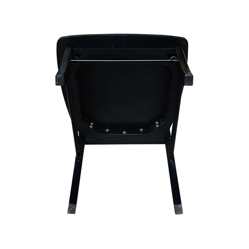 International Concepts - X-Back Chair with Solid Wood Seat in Black Finish (Set of 2) - C46-613P veiw 11