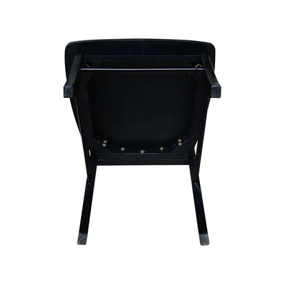International Concepts - X-Back Chair with Solid Wood Seat in Black Finish (Set of 2) - C46-613P veiw 11
