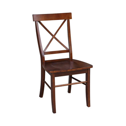 International Concepts - X-Back Chair with Solid Wood Seat in Espresso Finish (Set of 2) - C581-613P veiw 4