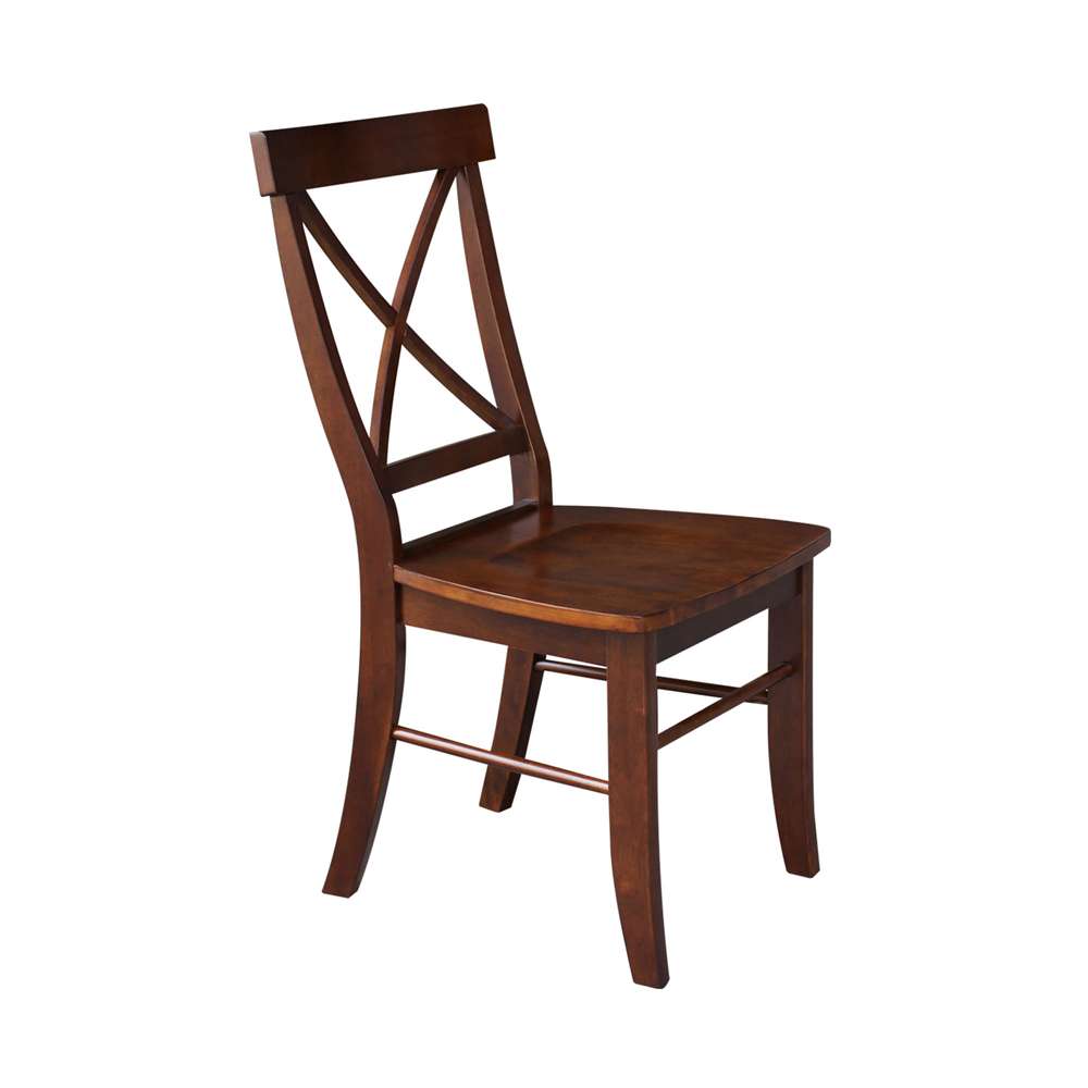 International Concepts - X-Back Chair with Solid Wood Seat in Espresso Finish (Set of 2) - C581-613P veiw 8