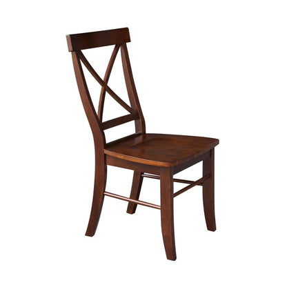 International Concepts - X-Back Chair with Solid Wood Seat in Espresso Finish (Set of 2) - C581-613P veiw 8