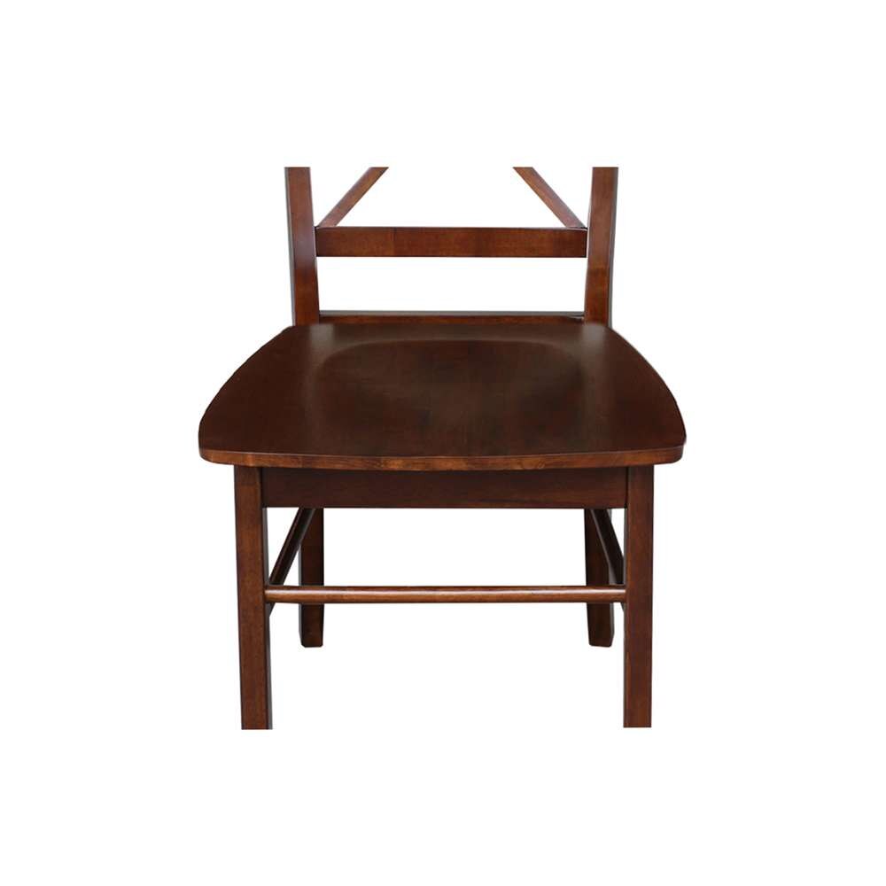 International Concepts - X-Back Chair with Solid Wood Seat in Espresso Finish (Set of 2) - C581-613P veiw 11