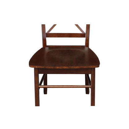 International Concepts - X-Back Chair with Solid Wood Seat in Espresso Finish (Set of 2) - C581-613P veiw 11