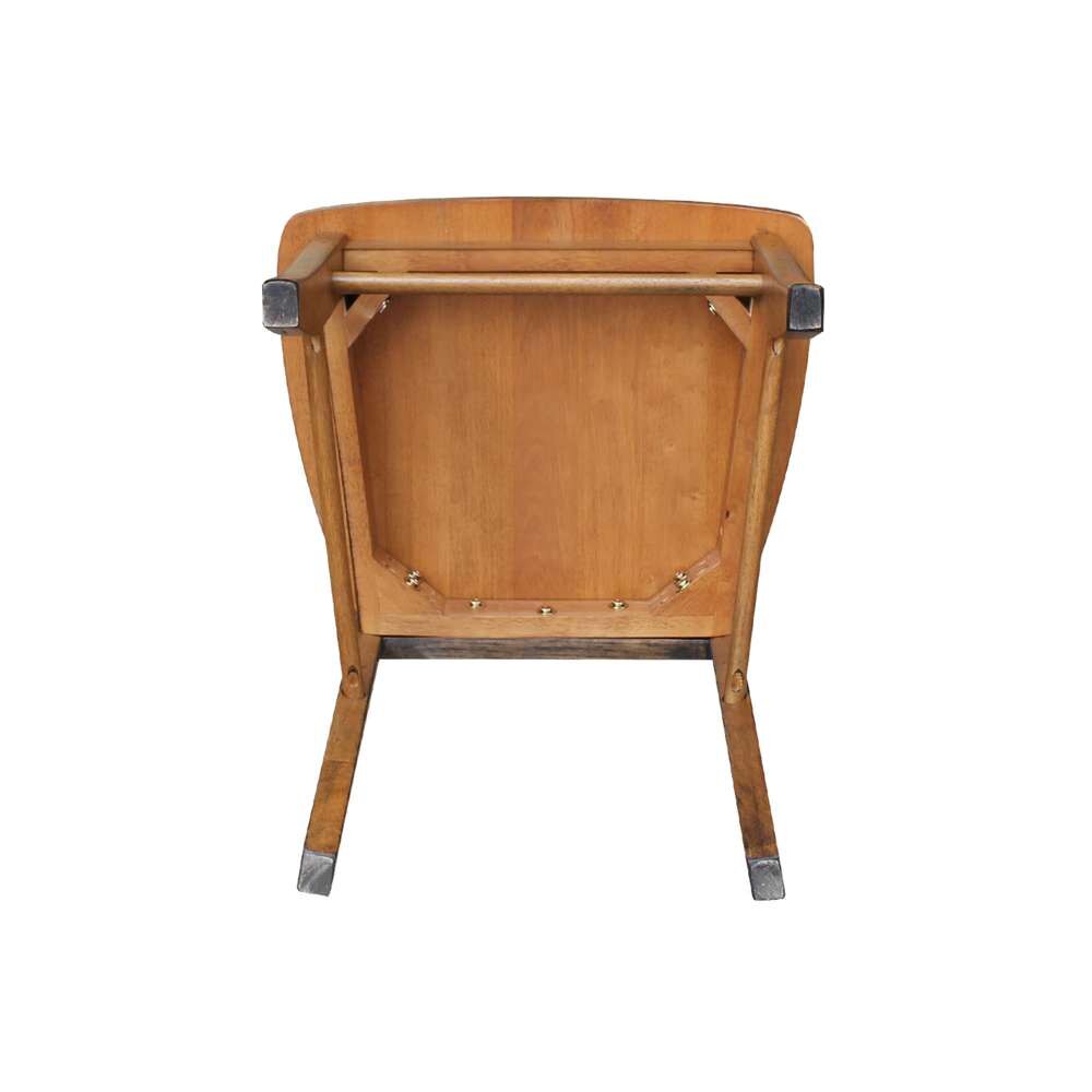 International Concepts - X-Back Chair with Solid Wood Seat in Pecan Finish (Set of 2) - C59-613P veiw 10