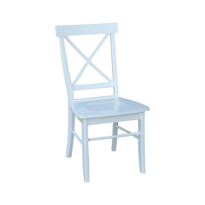 International Concepts - X-Back Chair with Solid Wood Seat in White Finish (Set of 2) - C08-613P veiw 3