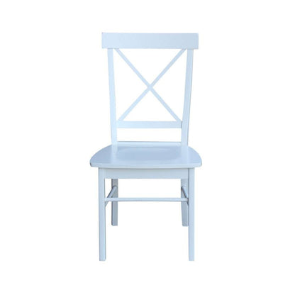 International Concepts - X-Back Chair with Solid Wood Seat in White Finish (Set of 2) - C08-613P veiw 5