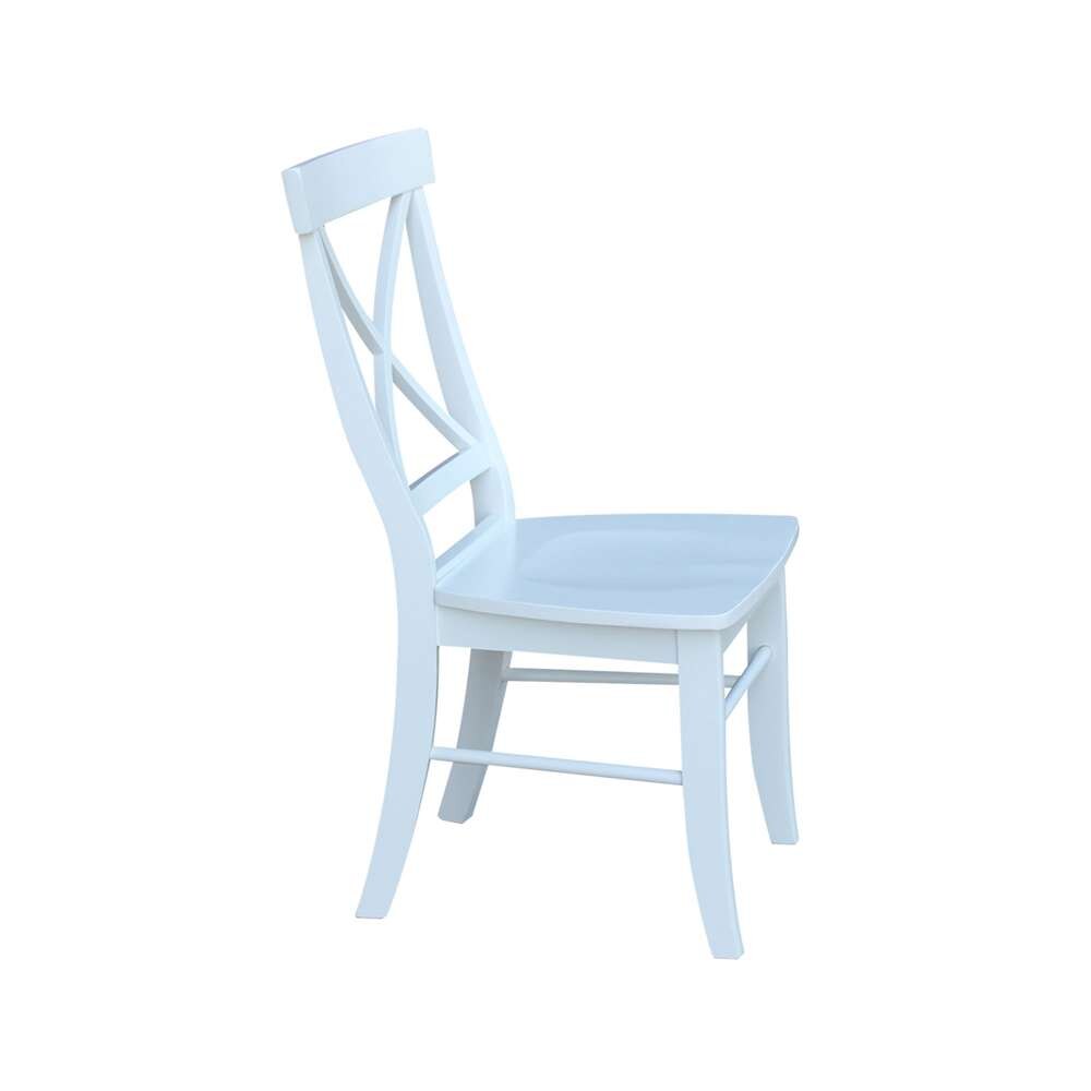International Concepts - X-Back Chair with Solid Wood Seat in White Finish (Set of 2) - C08-613P veiw 7